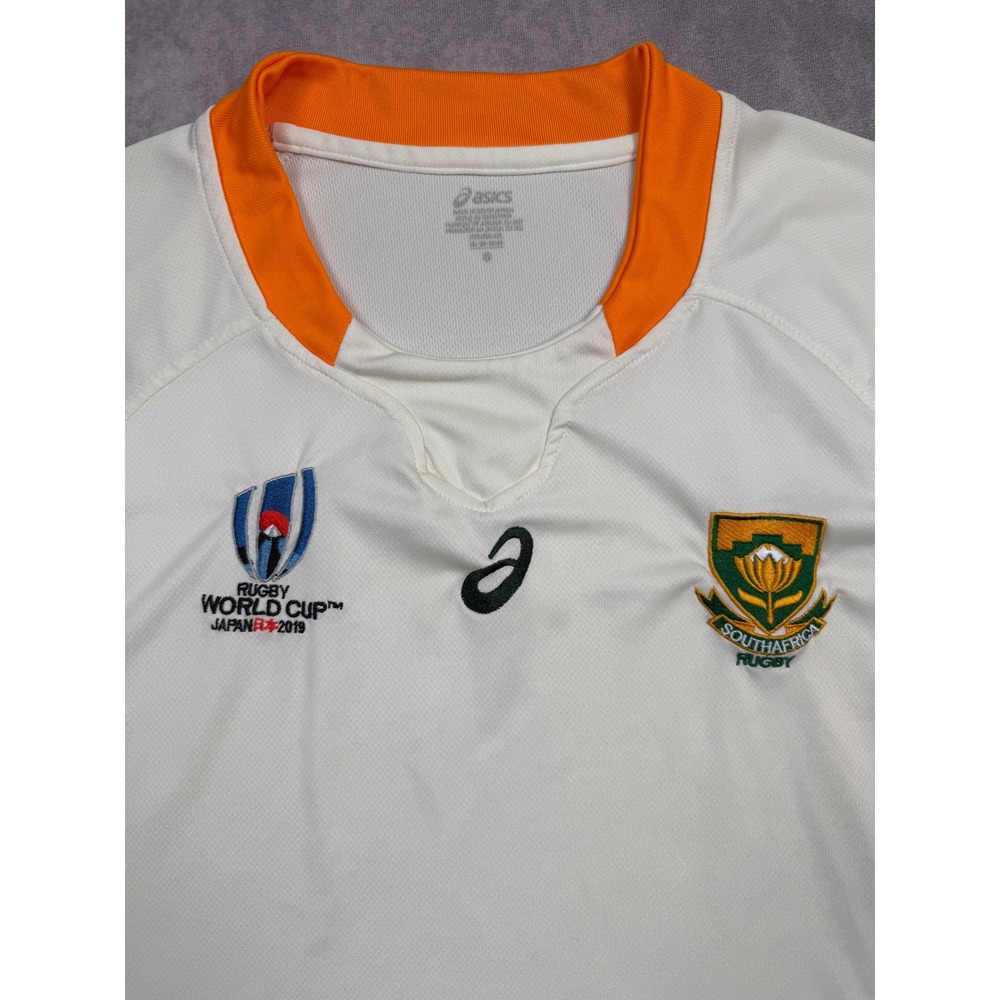 Asics South Africa Springboks Rugby World Cup 2019 Jersey White Men No Size Tag - Picture 6 of 13